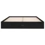 Black solid wood bed frame King Size 150x200 cm by vidaXL, Beds and slatted bases - Ref: Foro24-820041, Price: 118,62 €, Disc...