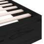 Black solid wood bed frame King Size 150x200 cm by vidaXL, Beds and slatted bases - Ref: Foro24-820041, Price: 146,10 €, Disc...