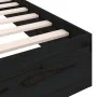 Black solid wood bed frame King Size 150x200 cm by vidaXL, Beds and slatted bases - Ref: Foro24-820041, Price: 118,62 €, Disc...