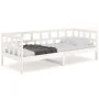 Sofá cama madera maciza de pino blanco 90x200 cm de vidaXL, Camas y somieres - Ref: Foro24-820208, Precio: 93,69 €, Descuento: %
