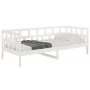 Sofá cama madera maciza de pino blanco 90x200 cm de vidaXL, Camas y somieres - Ref: Foro24-820208, Precio: 93,69 €, Descuento: %