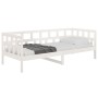 Sofá cama madera maciza de pino blanco 90x200 cm de vidaXL, Camas y somieres - Ref: Foro24-820208, Precio: 127,01 €, Descuent...