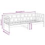 Schlafsofa aus massivem weißem Kiefernholz, 90 x 200 cm von vidaXL, Betten und Lattenroste - Ref: Foro24-820208, Preis: 127,0...