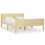 Solid pine wood bed frame 140x200 cm by vidaXL, Beds and slatted bases - Ref: Foro24-322177, Price: 123,63 €, Discount: %