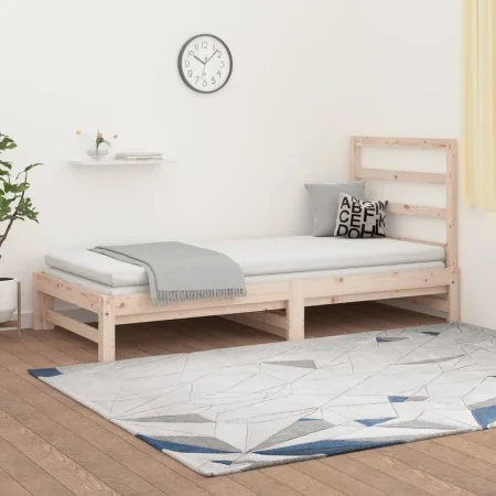 Removable sofa bed solid pine wood 2x(90x190) cm by vidaXL, Beds and slatted bases - Ref: Foro24-3108312, Price: 135,47 €, Di...