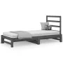 Removable sofa bed solid gray pine wood 2x(90x200) cm by vidaXL, Beds and slatted bases - Ref: Foro24-3108304, Price: 178,20 ...