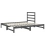 Removable sofa bed solid gray pine wood 2x(90x200) cm by vidaXL, Beds and slatted bases - Ref: Foro24-3108304, Price: 181,05 ...