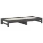 Removable sofa bed solid gray pine wood 2x(90x200) cm by vidaXL, Beds and slatted bases - Ref: Foro24-3108304, Price: 178,20 ...