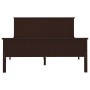 Estructura de cama madera maciza pino marrón oscuro 140x200 cm