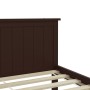 Estructura de cama madera maciza pino marrón oscuro 140x200 cm