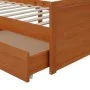 Estructura cama cajones madera maciza de pino marrón 90x200 cm de vidaXL, Camas y somieres - Ref: Foro24-322161, Precio: 209,...