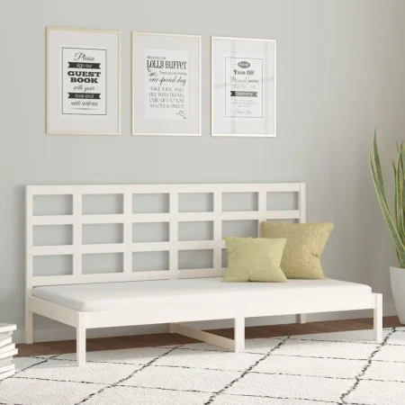 Schlafsofa aus massivem weißem Kiefernholz, 80 x 200 cm von vidaXL, Betten und Lattenroste - Ref: Foro24-3107911, Preis: 132,...
