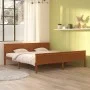 Solid pine wood bed frame honey brown 200x200 cm by vidaXL, Beds and slatted bases - Ref: Foro24-322194, Price: 107,00 €, Dis...