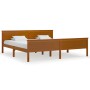 Bettgestell aus massivem Kiefernholz, honigbraun, 200 x 200 cm von vidaXL, Betten und Lattenroste - Ref: Foro24-322194, Preis...
