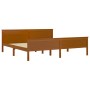 Bettgestell aus massivem Kiefernholz, honigbraun, 200 x 200 cm von vidaXL, Betten und Lattenroste - Ref: Foro24-322194, Preis...