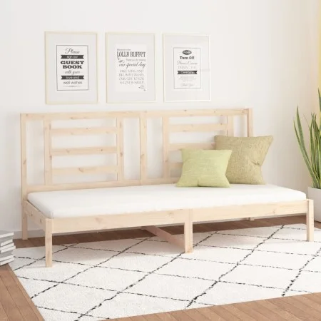 Solid pine wood sofa bed 80x200 cm by vidaXL, Beds and slatted bases - Ref: Foro24-3108061, Price: 115,20 €, Discount: %
