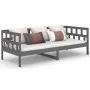 Schlafsofa aus massivem, grauem Kiefernholz, 90 x 200 cm von vidaXL, Betten und Lattenroste - Ref: Foro24-820209, Preis: 114,...