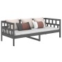 Solid gray pine wood sofa bed 90x200 cm by vidaXL, Beds and slatted bases - Ref: Foro24-820209, Price: 114,21 €, Discount: %