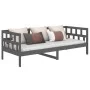 Solid gray pine wood sofa bed 90x200 cm by vidaXL, Beds and slatted bases - Ref: Foro24-820209, Price: 114,36 €, Discount: %