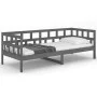 Schlafsofa aus massivem, grauem Kiefernholz, 90 x 200 cm von vidaXL, Betten und Lattenroste - Ref: Foro24-820209, Preis: 114,...