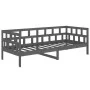 Solid gray pine wood sofa bed 90x200 cm by vidaXL, Beds and slatted bases - Ref: Foro24-820209, Price: 114,36 €, Discount: %