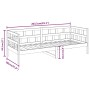 Solid gray pine wood sofa bed 90x200 cm by vidaXL, Beds and slatted bases - Ref: Foro24-820209, Price: 114,21 €, Discount: %