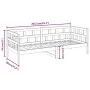 Solid gray pine wood sofa bed 90x200 cm by vidaXL, Beds and slatted bases - Ref: Foro24-820209, Price: 114,36 €, Discount: %