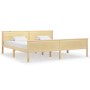 Estructura de cama madera maciza de pino 200x200 cm de vidaXL, Camas y somieres - Ref: Foro24-322180, Precio: 106,64 €, Descu...