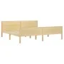Solid pine wood bed frame 200x200 cm by vidaXL, Beds and slatted bases - Ref: Foro24-322180, Price: 105,62 €, Discount: %