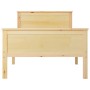 Solid pine wood bed frame 100x200 cm by vidaXL, Beds and slatted bases - Ref: Foro24-322175, Price: 73,52 €, Discount: %