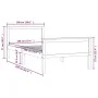 Solid pine wood bed frame 100x200 cm by vidaXL, Beds and slatted bases - Ref: Foro24-322175, Price: 72,85 €, Discount: %