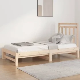 Removable sofa bed solid pine wood 2x(90x190) cm by vidaXL, Beds and slatted bases - Ref: Foro24-3108357, Price: 140,59 €, Di...