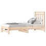 Sofá cama extraíble madera maciza de pino 2x(90x190) cm