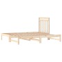 Sofá cama extraíble madera maciza de pino 2x(90x190) cm