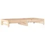 Sofá cama extraíble madera maciza de pino 2x(90x190) cm de vidaXL, Camas y somieres - Ref: Foro24-3108357, Precio: 140,44 €, ...