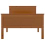 Solid pine wood bed frame honey brown 100x200 cm by vidaXL, Beds and slatted bases - Ref: Foro24-322189, Price: 100,05 €, Dis...