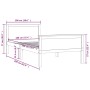 Solid pine wood bed frame honey brown 100x200 cm by vidaXL, Beds and slatted bases - Ref: Foro24-322189, Price: 100,05 €, Dis...