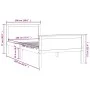 Solid pine wood bed frame honey brown 100x200 cm by vidaXL, Beds and slatted bases - Ref: Foro24-322189, Price: 98,76 €, Disc...