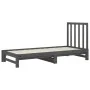 Removable sofa bed solid gray pine wood 2x(90x200) cm by vidaXL, Beds and slatted bases - Ref: Foro24-3108319, Price: 183,15 ...