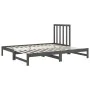Removable sofa bed solid gray pine wood 2x(90x200) cm by vidaXL, Beds and slatted bases - Ref: Foro24-3108319, Price: 183,15 ...