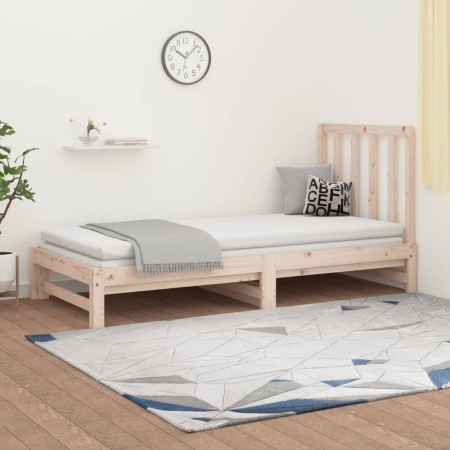 Removable sofa bed solid pine wood 2x(90x190) cm by vidaXL, Beds and slatted bases - Ref: Foro24-3108327, Price: 141,04 €, Di...