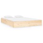 Solid wood double bed frame 135x190 cm by vidaXL, Beds and slatted bases - Ref: Foro24-820077, Price: 102,62 €, Discount: %