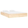 Solid wood double bed frame 135x190 cm by vidaXL, Beds and slatted bases - Ref: Foro24-820077, Price: 102,62 €, Discount: %