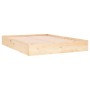 Solid wood double bed frame 135x190 cm by vidaXL, Beds and slatted bases - Ref: Foro24-820077, Price: 102,62 €, Discount: %