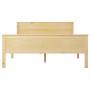Solid white pine wood bed frame 160x200 cm by vidaXL, Beds and slatted bases - Ref: Foro24-322178, Price: 103,00 €, Discount: %