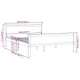 Massiver Bettrahmen aus weißem Kiefernholz, 160 x 200 cm von vidaXL, Betten und Lattenroste - Ref: Foro24-322178, Preis: 102,...