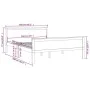 Solid white pine wood bed frame 160x200 cm by vidaXL, Beds and slatted bases - Ref: Foro24-322178, Price: 101,79 €, Discount: %