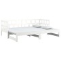 Abnehmbares Schlafsofa aus massivem weißem Kiefernholz, 2 x (90 x 200) cm von vidaXL, Betten und Lattenroste - Ref: Foro24-82...