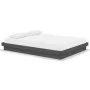Double gray solid wood bed frame 135x190 cm by vidaXL, Beds and slatted bases - Ref: Foro24-819949, Price: 168,77 €, Discount: %