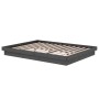 Double gray solid wood bed frame 135x190 cm by vidaXL, Beds and slatted bases - Ref: Foro24-819949, Price: 171,09 €, Discount: %